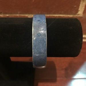 Blue Silver Statement Costume Bangle Bracelet